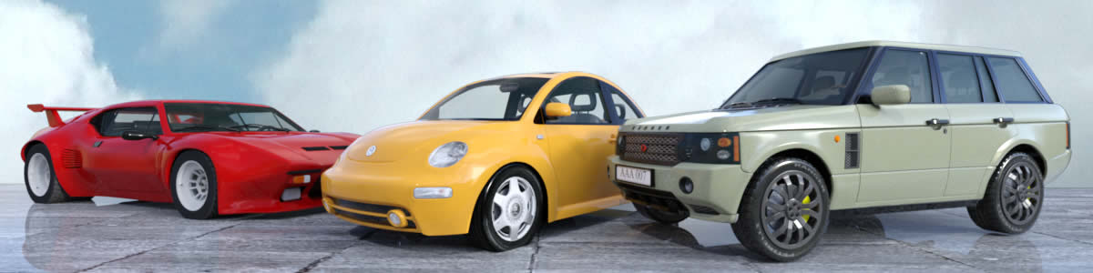 Image of three insured cars